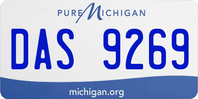 MI license plate DAS9269