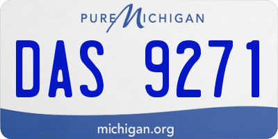 MI license plate DAS9271