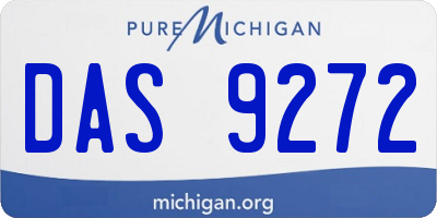 MI license plate DAS9272