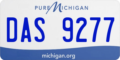 MI license plate DAS9277