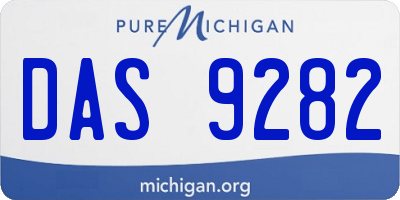 MI license plate DAS9282