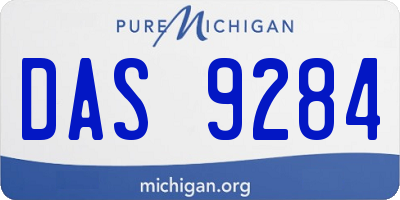 MI license plate DAS9284