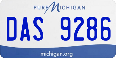 MI license plate DAS9286