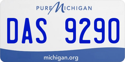 MI license plate DAS9290