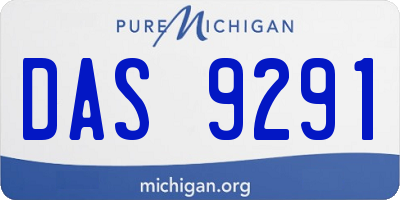 MI license plate DAS9291