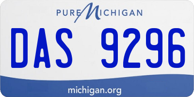 MI license plate DAS9296