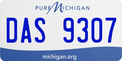 MI license plate DAS9307