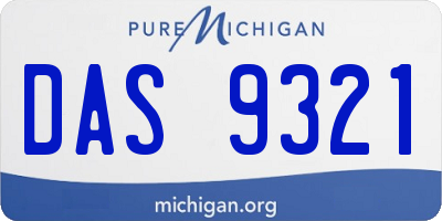MI license plate DAS9321