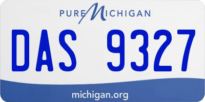MI license plate DAS9327