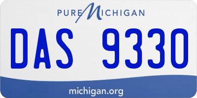 MI license plate DAS9330