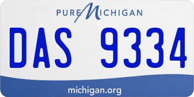 MI license plate DAS9334