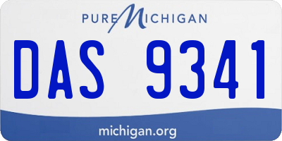 MI license plate DAS9341