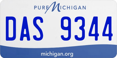 MI license plate DAS9344