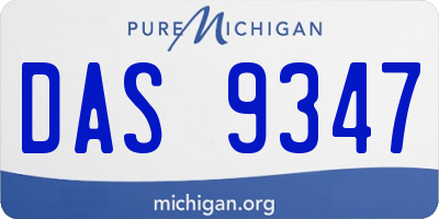MI license plate DAS9347