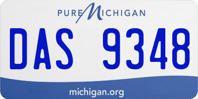 MI license plate DAS9348