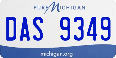 MI license plate DAS9349