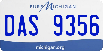 MI license plate DAS9356