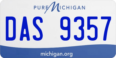 MI license plate DAS9357