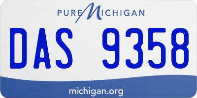 MI license plate DAS9358