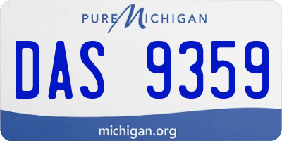 MI license plate DAS9359