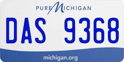MI license plate DAS9368