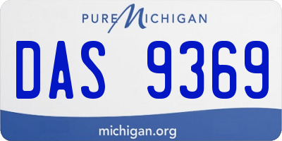 MI license plate DAS9369