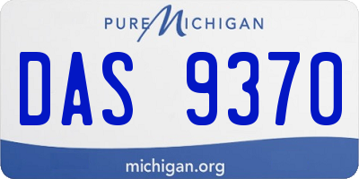 MI license plate DAS9370