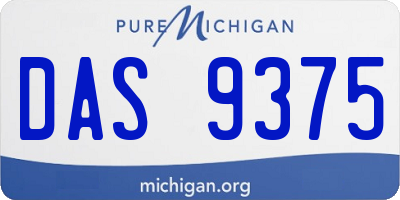 MI license plate DAS9375