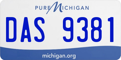 MI license plate DAS9381