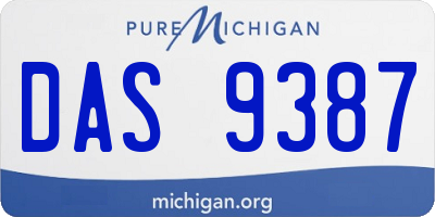 MI license plate DAS9387