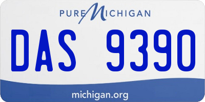 MI license plate DAS9390