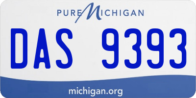 MI license plate DAS9393