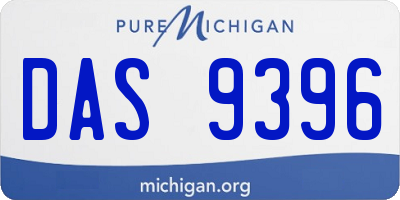 MI license plate DAS9396