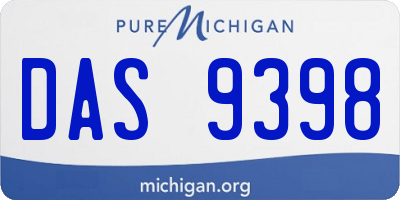 MI license plate DAS9398