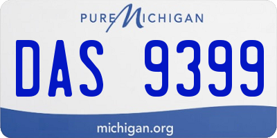 MI license plate DAS9399