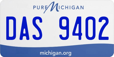 MI license plate DAS9402