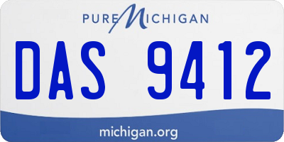 MI license plate DAS9412
