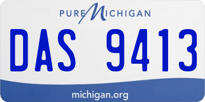 MI license plate DAS9413