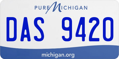 MI license plate DAS9420