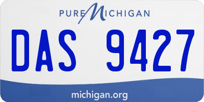 MI license plate DAS9427
