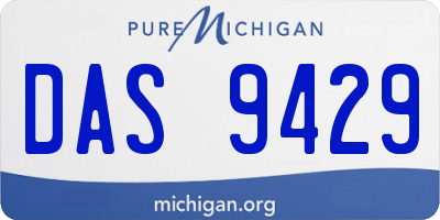 MI license plate DAS9429