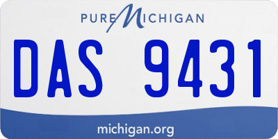 MI license plate DAS9431