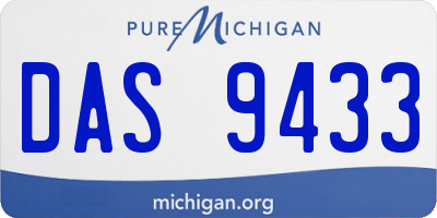 MI license plate DAS9433