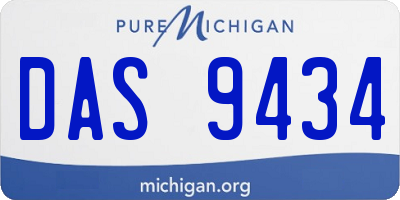MI license plate DAS9434