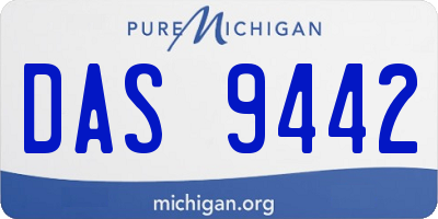 MI license plate DAS9442