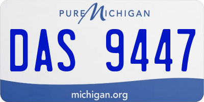 MI license plate DAS9447