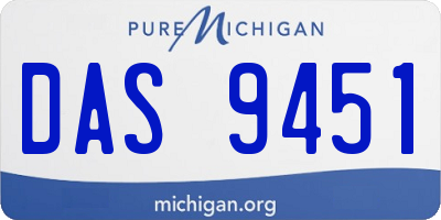 MI license plate DAS9451