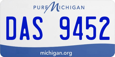 MI license plate DAS9452
