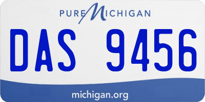 MI license plate DAS9456