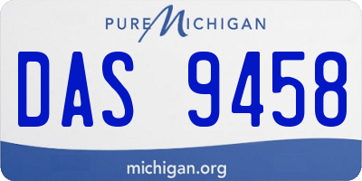 MI license plate DAS9458